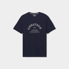 t shirt manches courtes coton creeks bleu fonce homme T-shirt manches courtes coton Creeks bleu foncé homme