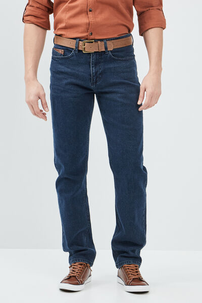 Jeans regular stretch Trappeur denim blue black homme