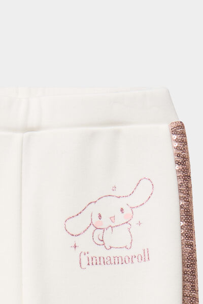 Legging &agrave; sequins Cinnamoroll blanc fille