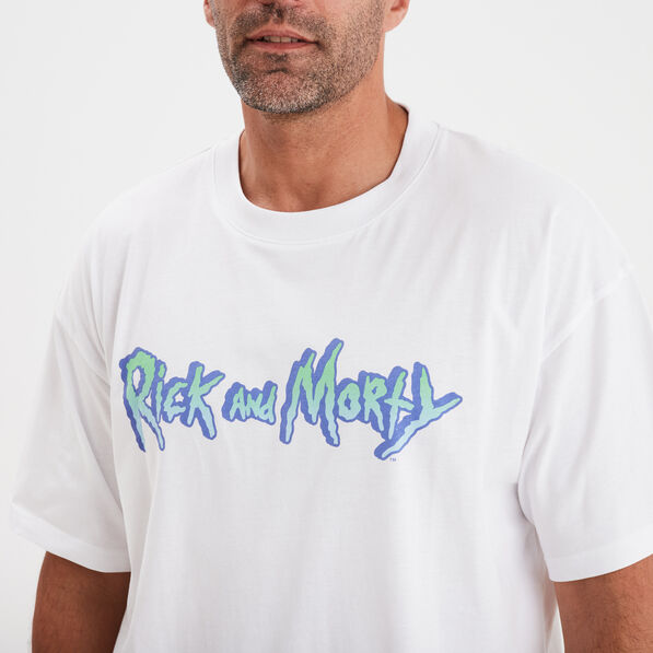 t shirt manches courtes rick et morty blanc homme T-shirt manches courtes Rick et Morty blanc homme