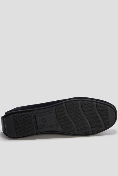 Mocassins en cuir bleu marine homme