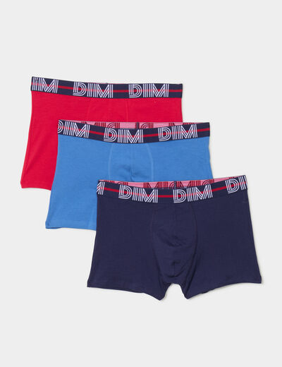 Lot 3 boxers coton DIM bleu homme