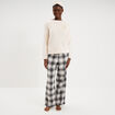 Ensemble pyjama effet polaire 3 pi&egrave;ces blanc femme