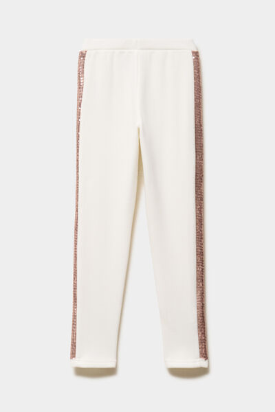 Legging &agrave; sequins Cinnamoroll blanc fille