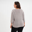 Pull manches 3/4 chauve-souris sable femme grande taille