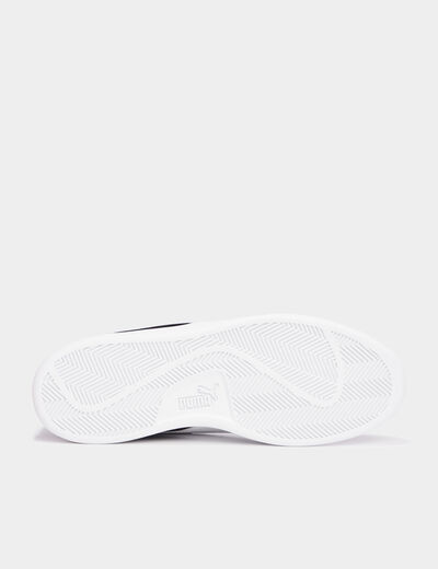 Tennis basses à lacets cuir Puma Smash noir homme