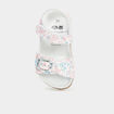 Sandales à scratchs en cuir blanc bébé fille