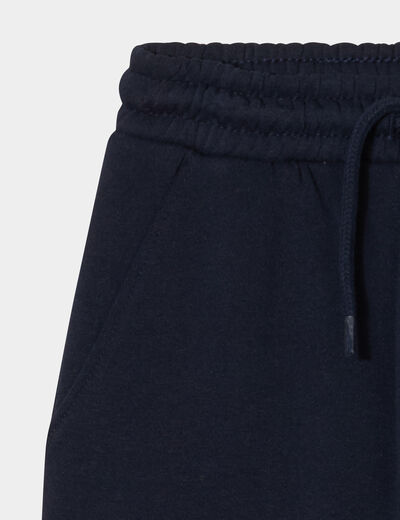 Pantalon de jogging molleton bleu marine fille