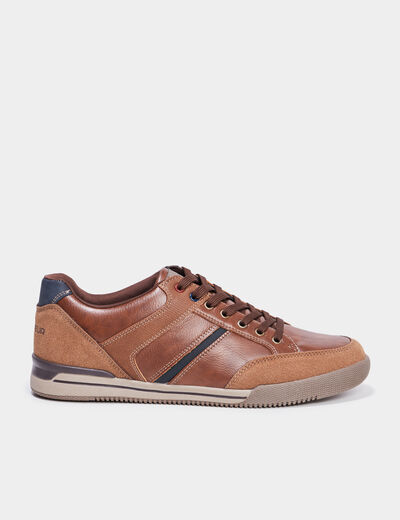 Sneakers semelles plates marron homme