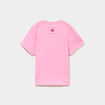 T-shirt col rond coton madame bavarde rose fille
