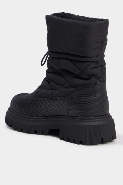 Boots avec lien &agrave; coulisse noir fille