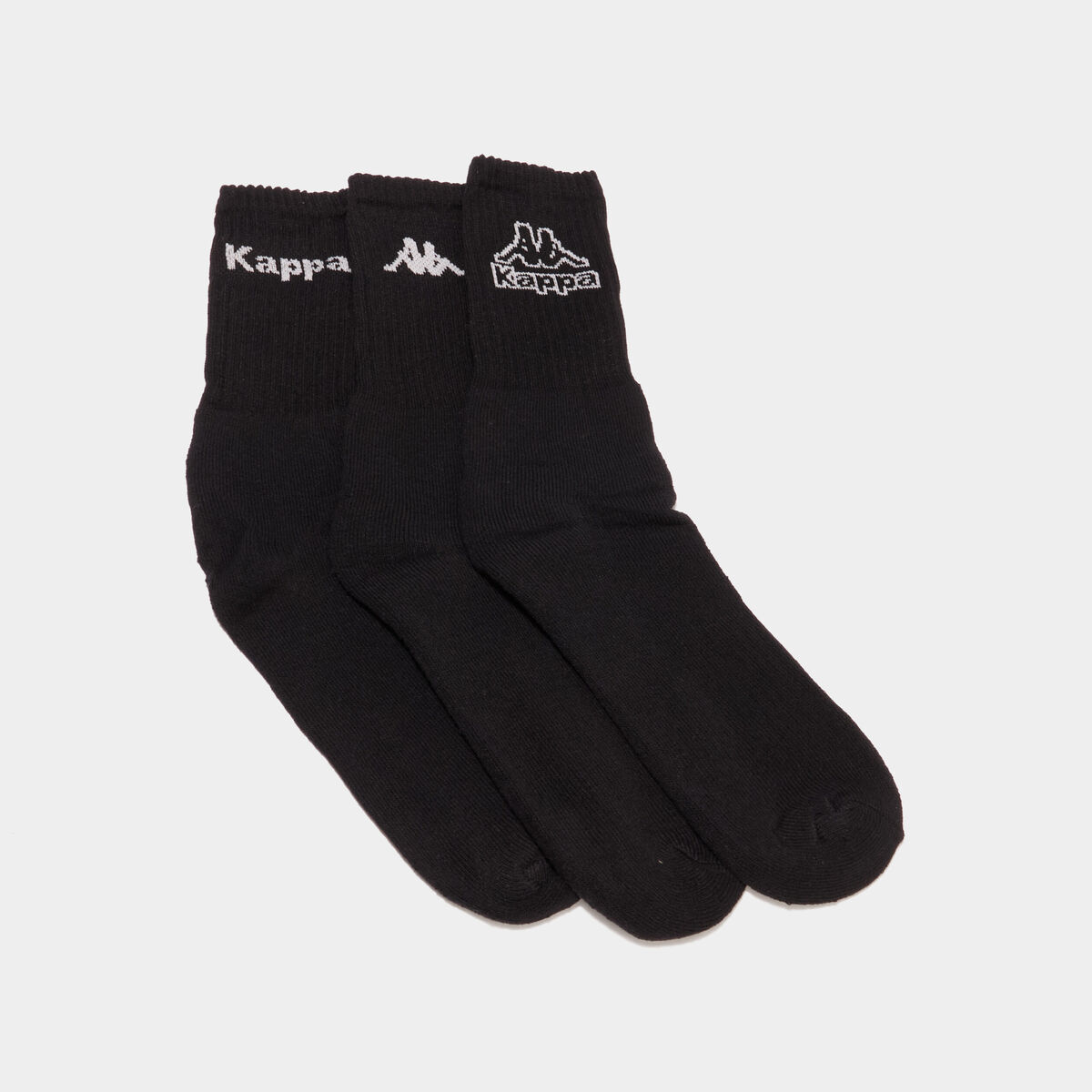 Lot 3 paires chaussettes sport Kappa noir homme