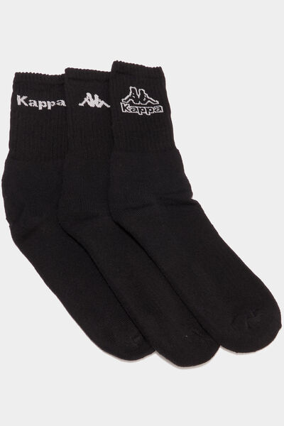 Lot 3 paires chaussettes sport Kappa noir homme