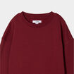 Sweat oversize manches longues col rond bordeaux gar&ccedil;on