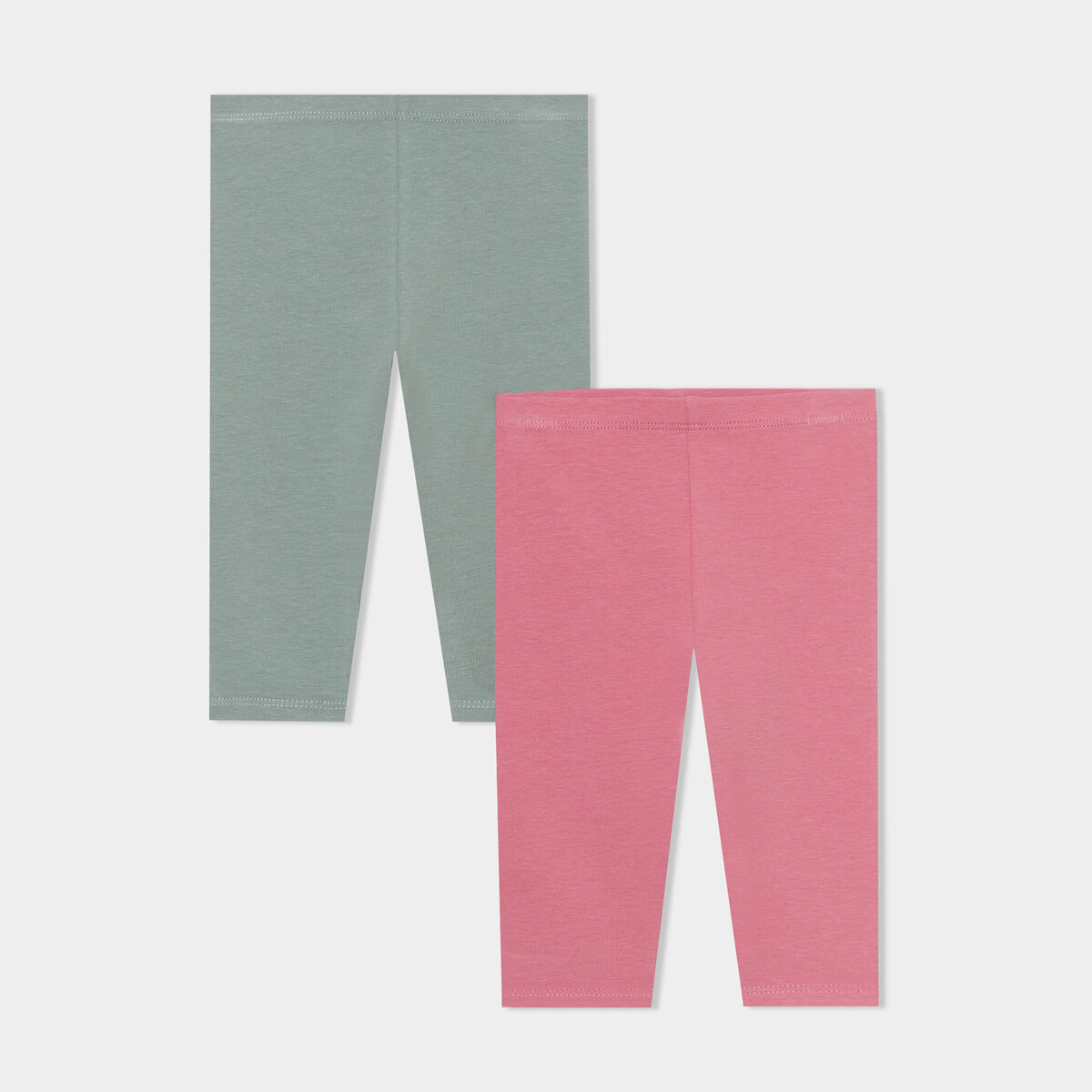 Lot 2 leggings coton vieux rose bébé fille