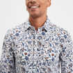 Chemise ajustée col français blanc homme