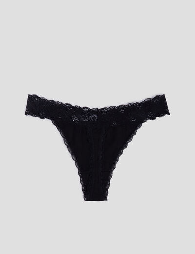 Lot 3 strings en coton gris femme