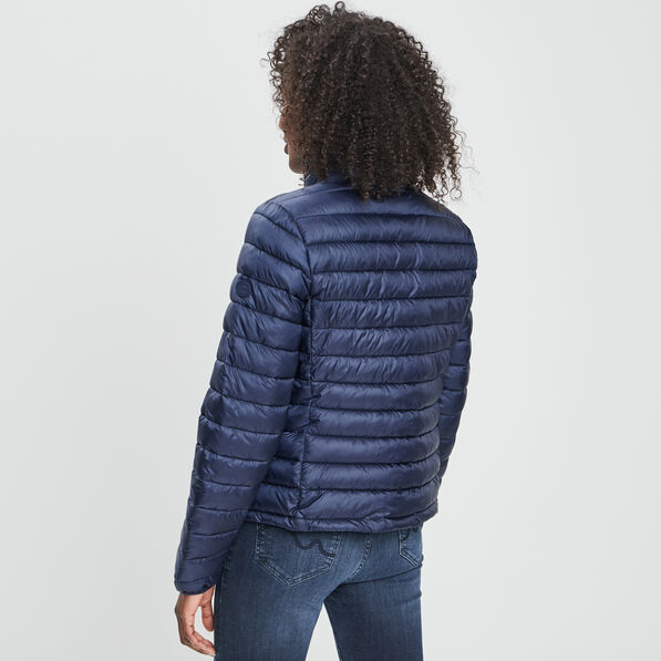 doudoune legere droite courte bleu marine femme Doudoune légère droite courte bleu marine femme