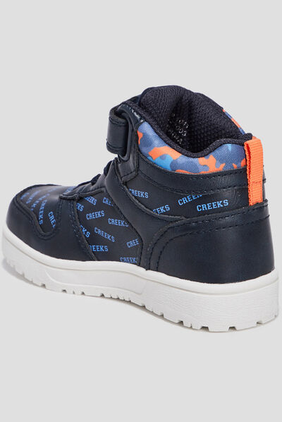 Baskets montantes Creeks bleu marine garçon