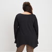 T-shirt manches longues noir femme grande taille