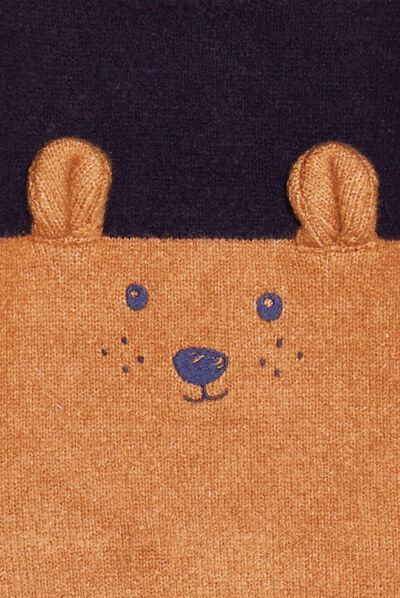 Pull manches longues bleu marine bébé garçon