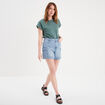 Short en jean cargo denim double stone femme