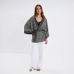 Veste kimono manches 3/4 noir femme