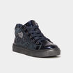 Baskets montantes zipp&eacute;es vernies bleu marine fille