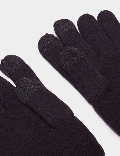 Gants tactiles noir femme
