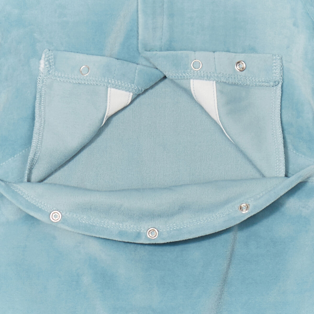 Dors-bien manches longues boutonné bleu gris bébé garçon