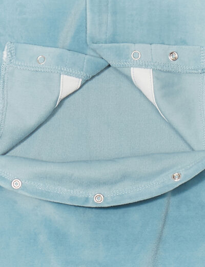Dors-bien manches longues boutonné bleu gris bébé garçon