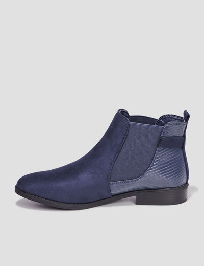Bottines chelsea avec boucles bleu femme