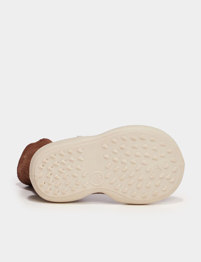 Chaussons chaussettes marron bébé garçon