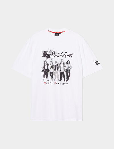T-shirt droit coton Tokyo Revengers blanc homme