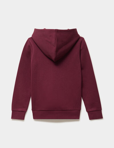 Sweat hoodie 1 poche Kappa bordeaux fille