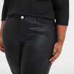 Pantalon slim paillet&eacute; 5 poches noir femme grande taille