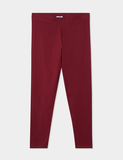 Legging bordeaux femme grande taille