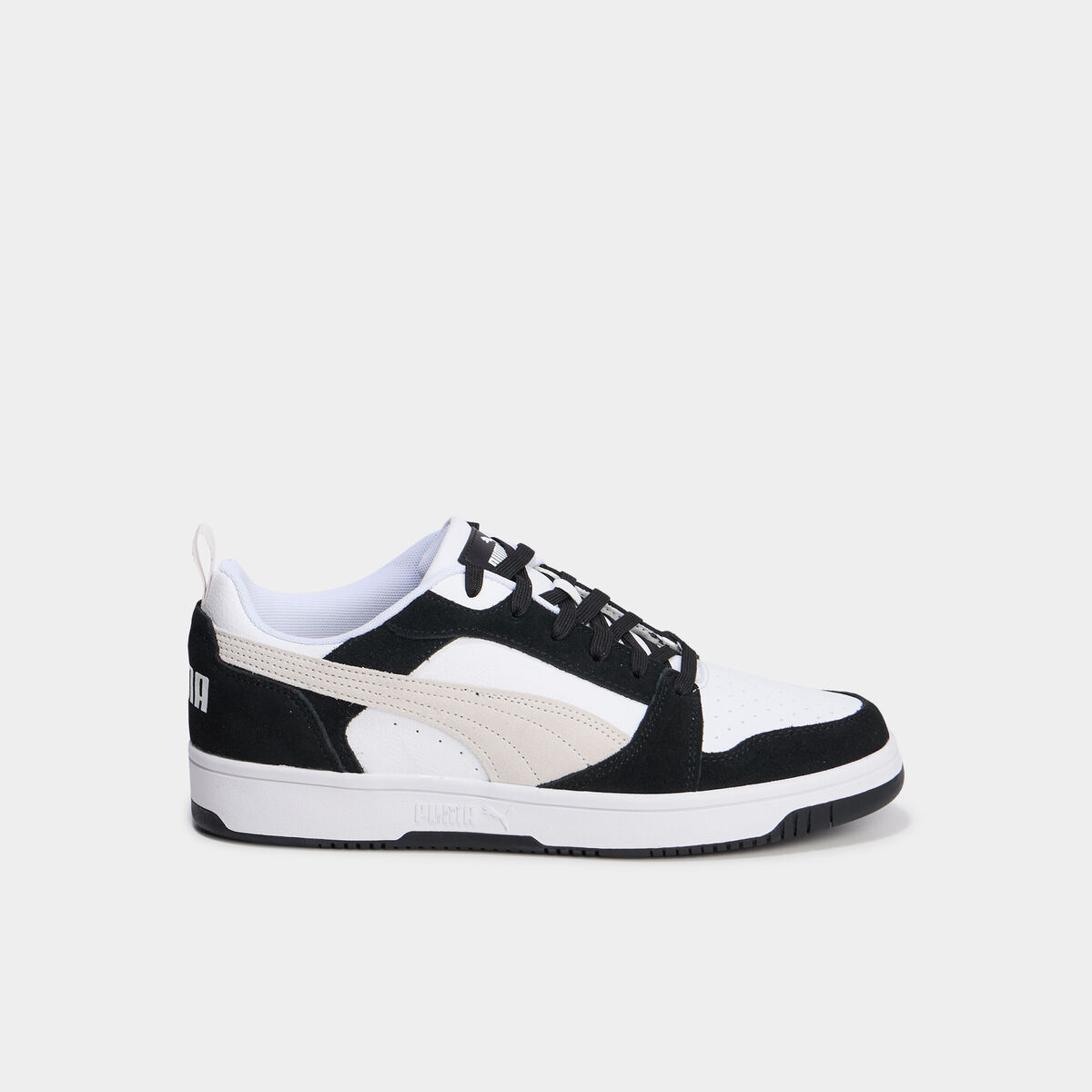 Tennis &agrave; lacets en cuir Puma Rebound V6 noir homme