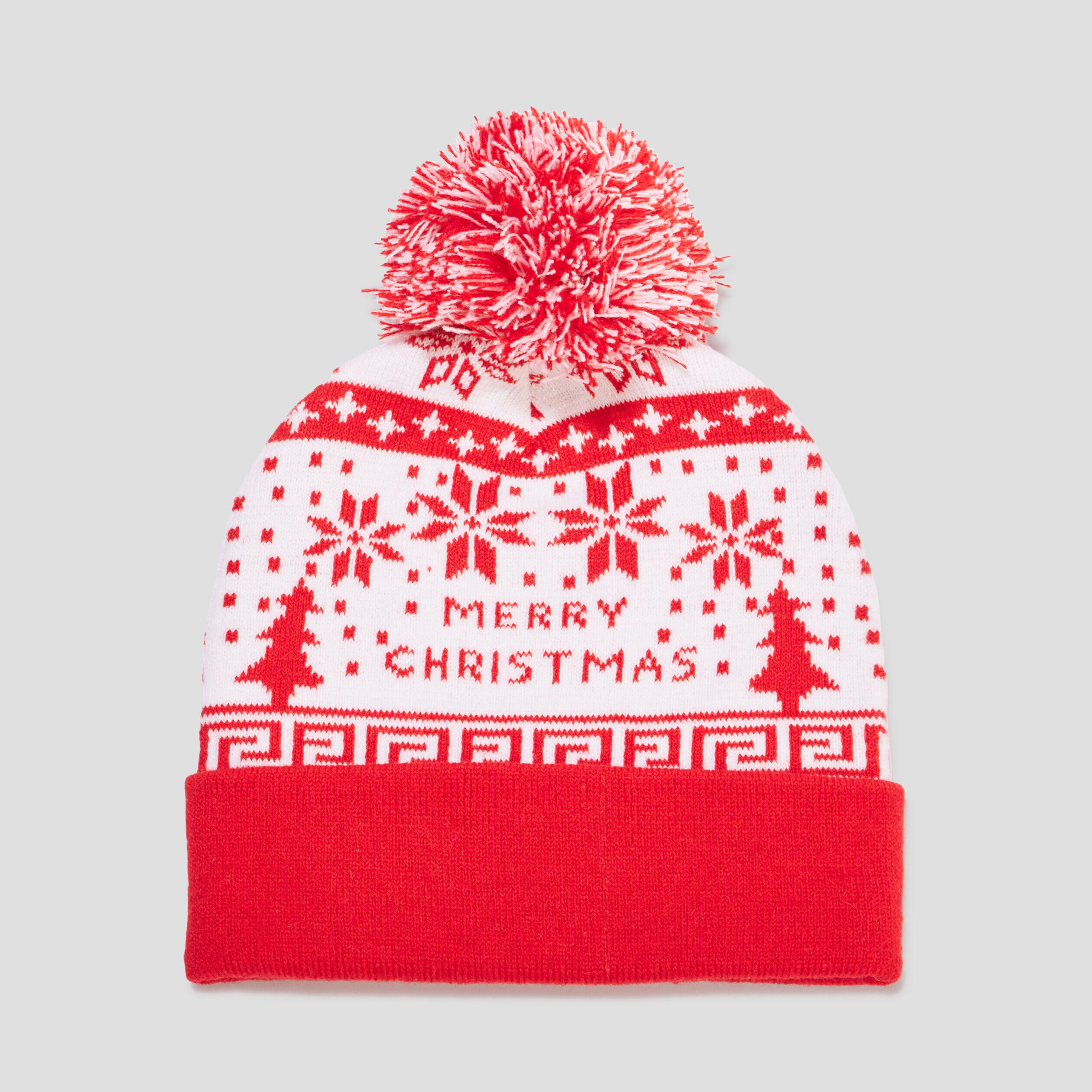 Bonnet festif de Noël à pompon multicolore fille LH