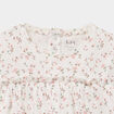 T-shirt manches longues col rond coton ecru b&eacute;b&eacute; fille