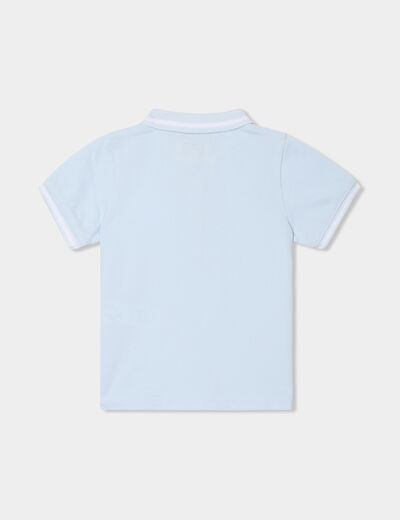 Polo manches courtes coton Creeks bleu ciel bébé garçon