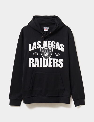 Sweat hoodie 1 poche à capuche NFL noir homme