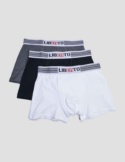 Lot 3 boxers Liberto blanc homme