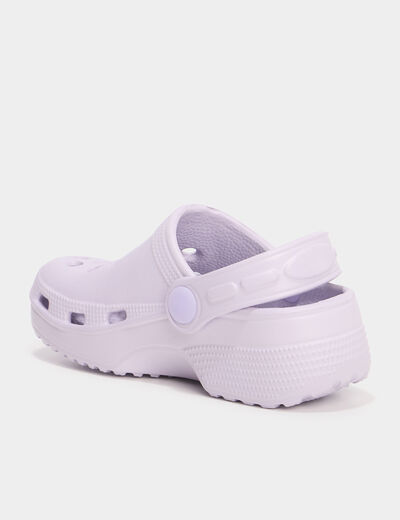 Sabots de plage mauve fille
