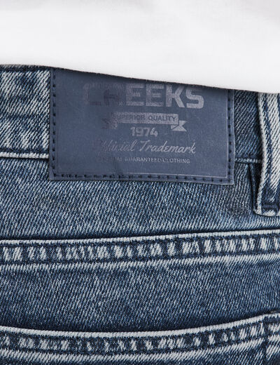 Jeans denim straight 5 poches Creeks denim blue black homme