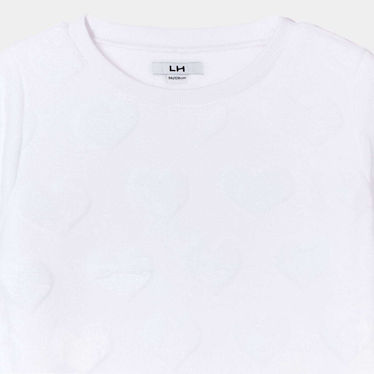 Sweat doux manches longues blanc fille