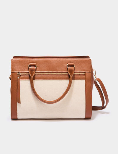 Sac à main avec anse marron cognac femme