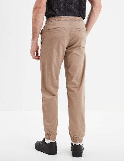 Pantalon jogpant taupe homme