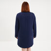 Chemise de nuit liquette boutonn&eacute;e bleu marine femme grande taille