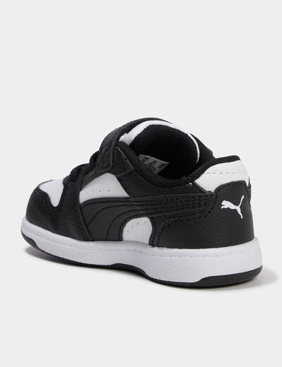 Baskets &agrave; scratchs Puma Rebound Slam noir b&eacute;b&eacute; gar&ccedil;on